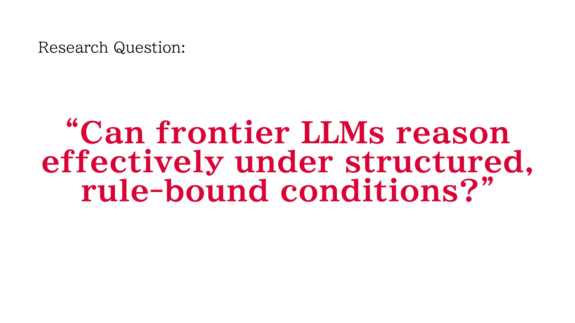 Research question